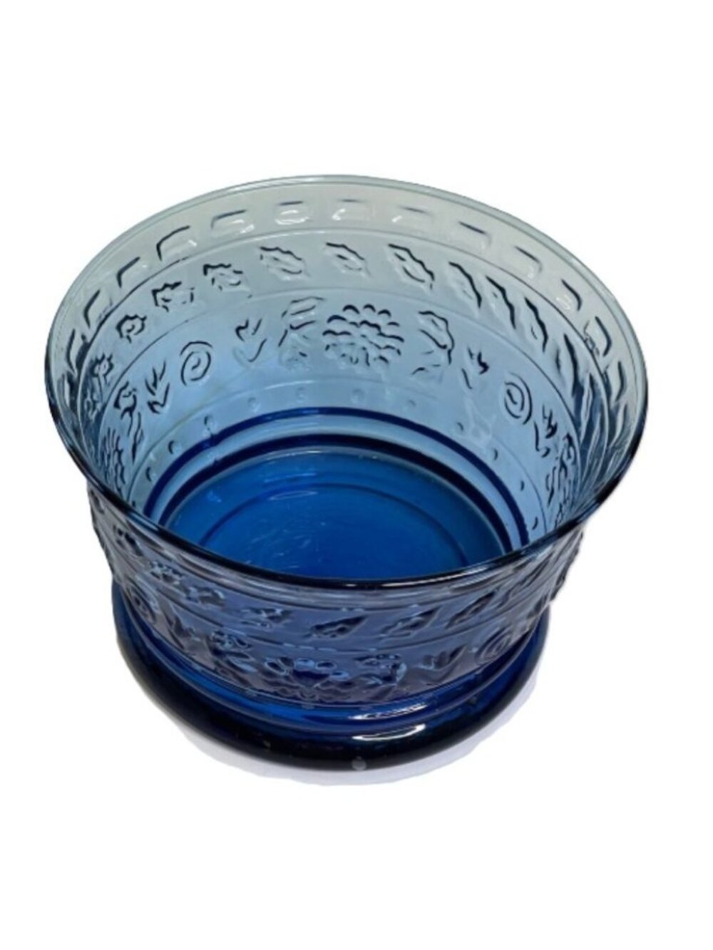 Vintage Mikasa Tender Leaves Bowl Cobalt Blue 3.5" x 5.75" (Ve005)